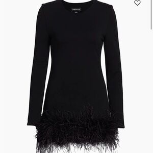 Lamarque Bahira Feather Trim Mini Dress